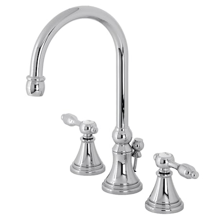Kingston Brass KS2981TAL Tudor Widespread Bathroom Faucet W/ Brass Pop-Up, Chrome KS2981TAL